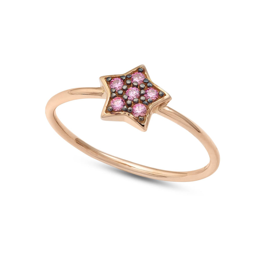 Ambrosia - Anello in Oro rosè 750, zirconi rosa