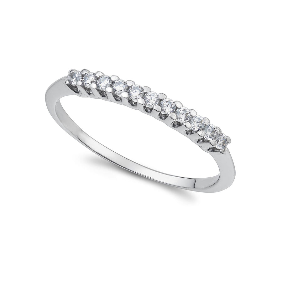 Ambrosia - Anello in Oro bianco 750, zirconi bianchi