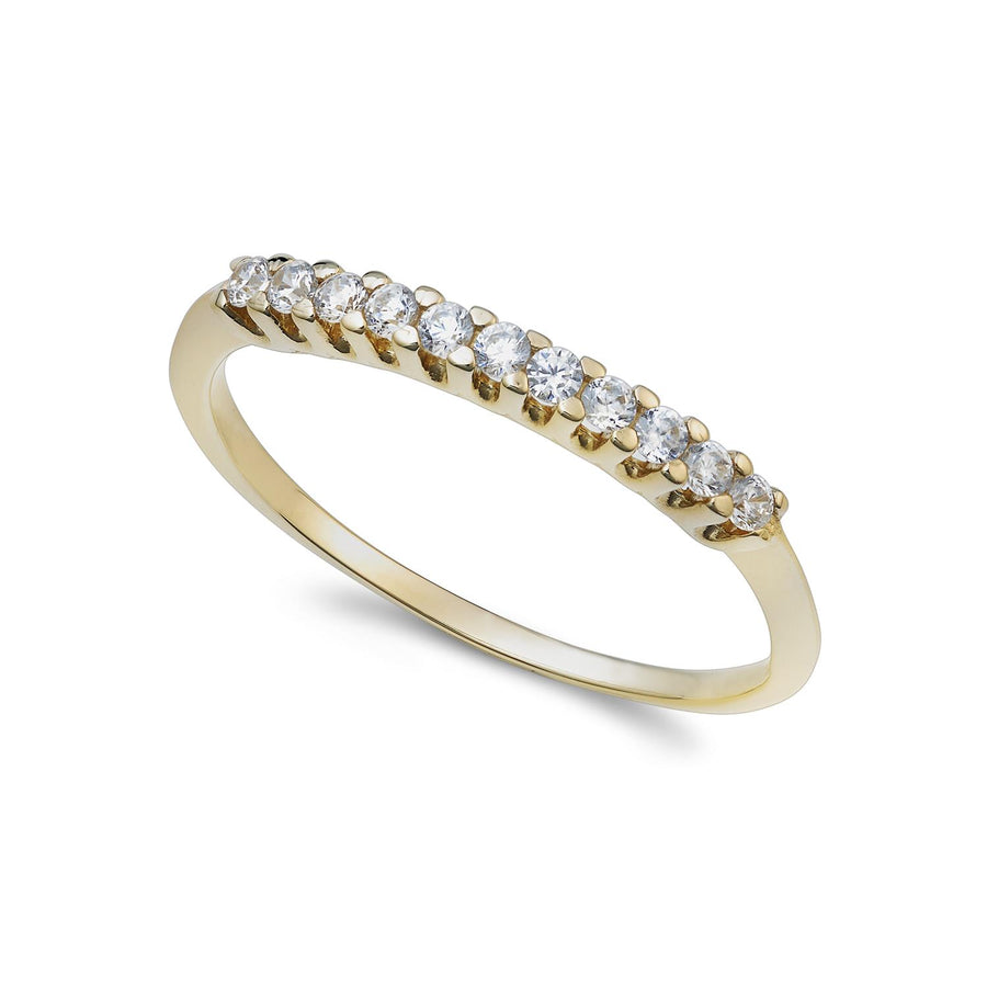 Ambrosia - Anello in Oro giallo 750, zirconi bianchi