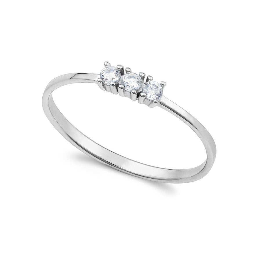 Ambrosia - Anello in Oro bianco 750, zirconi bianchi
