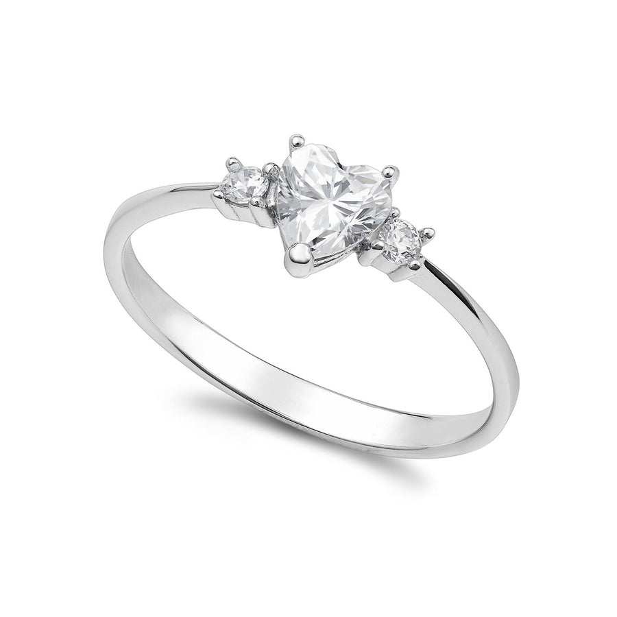 Ambrosia - Anello in Oro bianco 750, zirconi bianchi