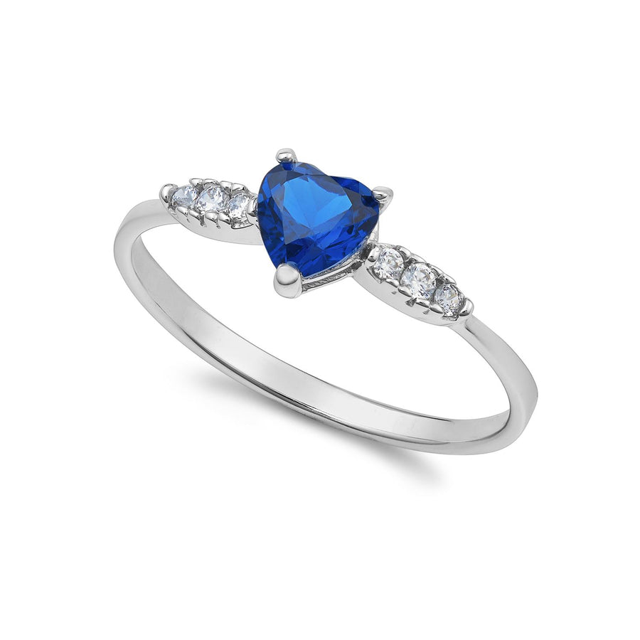 Ambrosia - Anello in Oro bianco 750, zirconi bianchi e blu