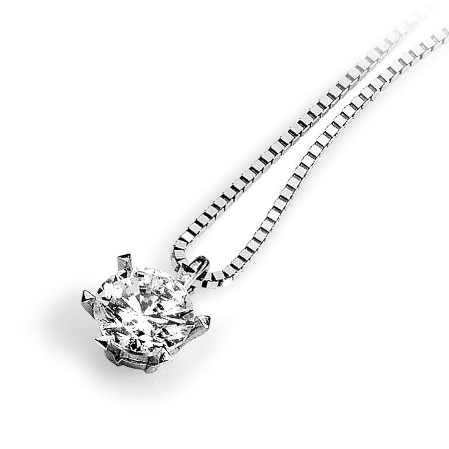 Ambrosia - Girocollo Oro bianco 750, zirconi bianchi