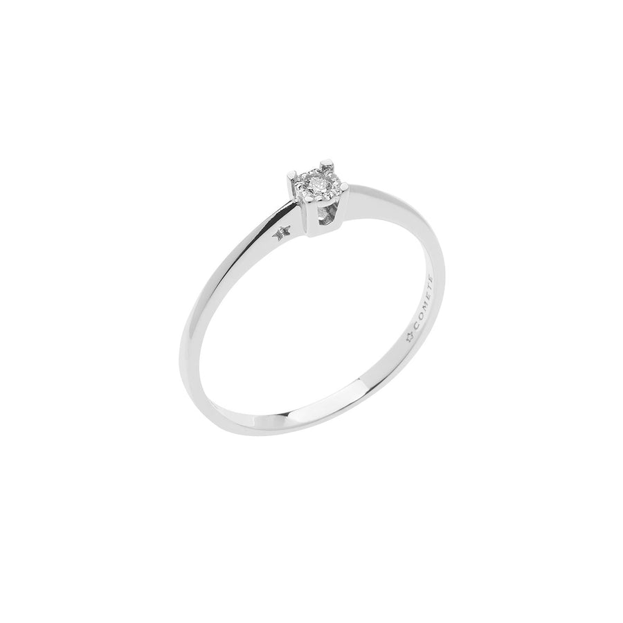 Comete Gioielli - Anello in Oro bianco 750. Diamante bianco P.Ct.3 Colore G Pur