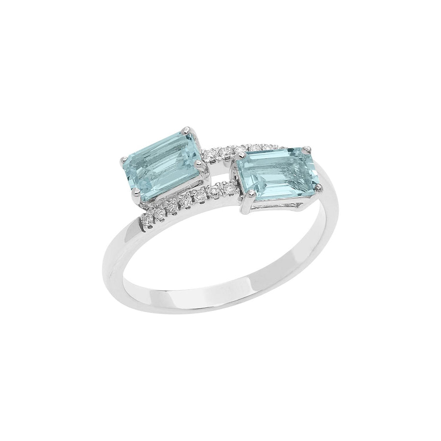 Comete Gioielli - Anello da donna Anello in Oro bianco 750. Diamanti bianchi P.