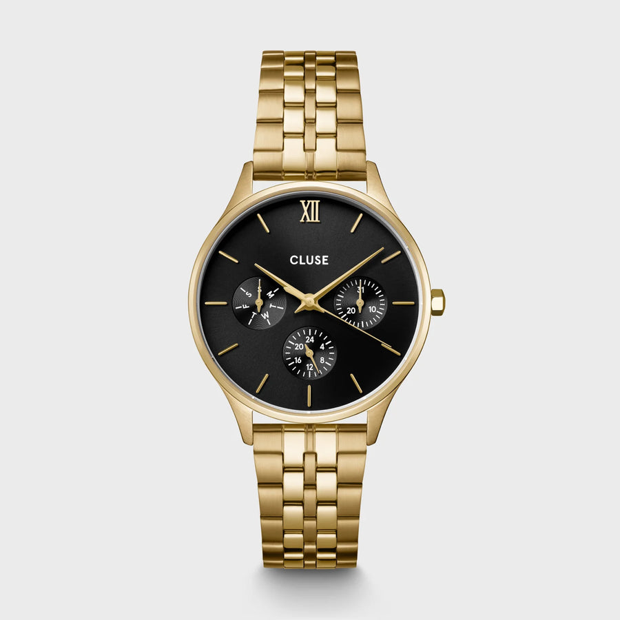 Orologio solo tempo da donna Minuit Multifunction Watch Steel, Black, Gold Colou
