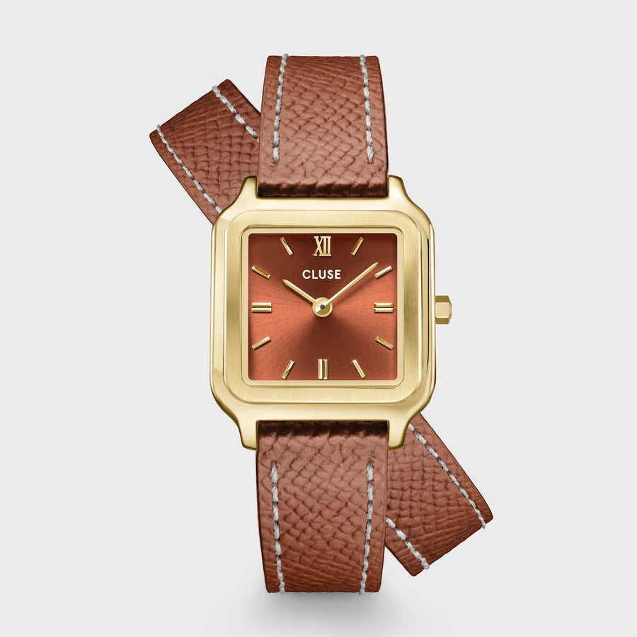 Orologio solo tempo da donna Gracieuse Petite Watch Double Leather, Nutshell, Go