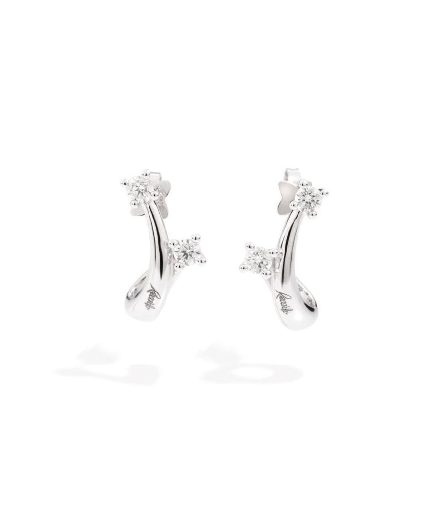 Orecchini Recarlo Eternity Bilogy in Oro Bianco con Diamanti 0,66 ct