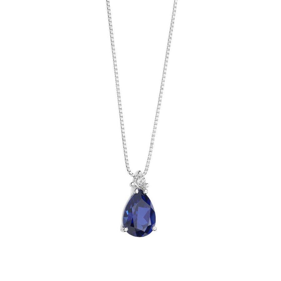 Collana da donna Zaffiro, Diamante gioiello Comete Storia di Luce caratura 0,10c