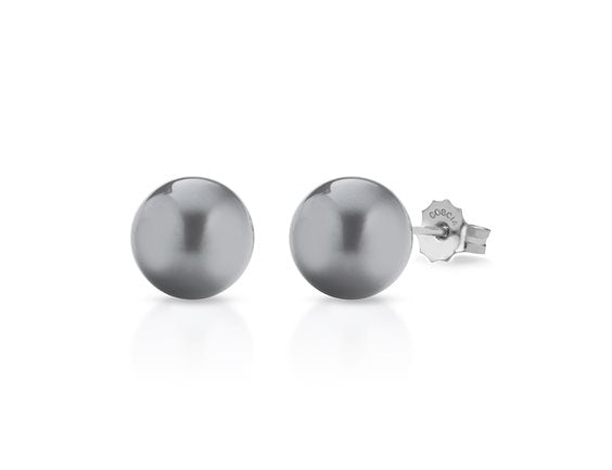 Coscia - Orecchini gambo a pressione in oro rosa 18Kt e perle Tahiti SILVER