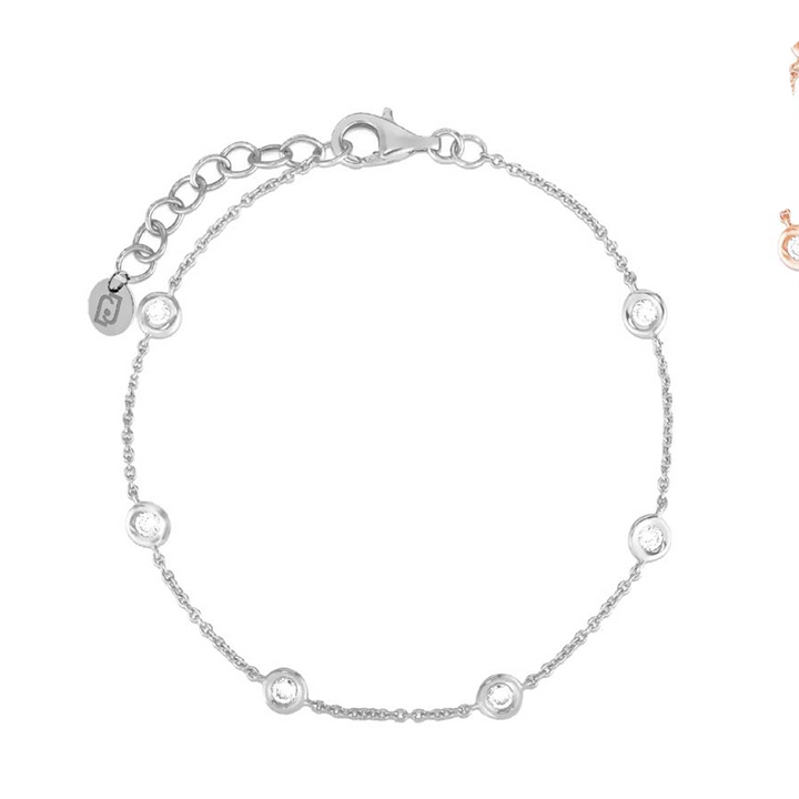 Liu Jo - Bracciale Donna Acciaio Silver con Cristalli Bianchi