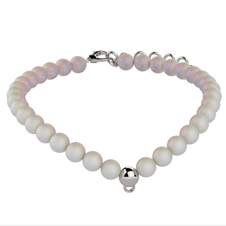 Collare Pets Liu Jo Acciaio Perle Lucide