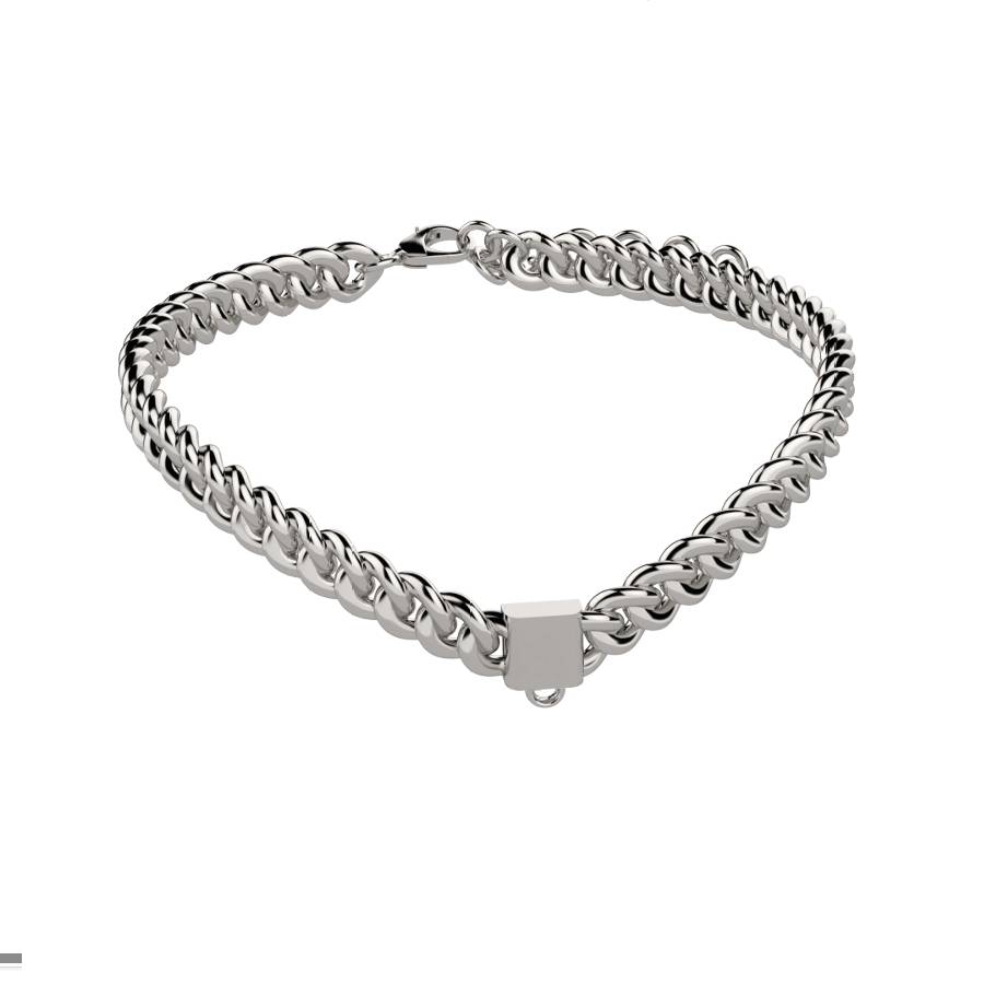 Collare Pets Liu Jo Acciaio Maglia Groumette Lucida