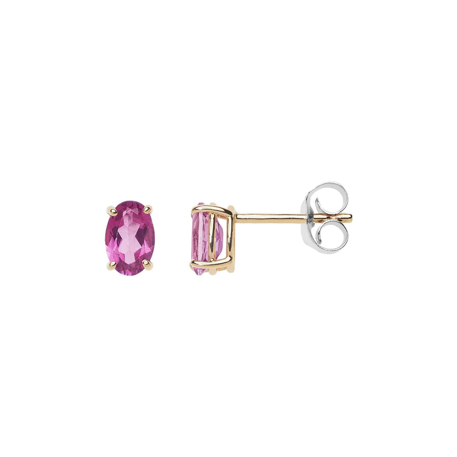 Comete Gioielli - Orecchini in Oro rosa 750. Topazi rosa ovali 6x4 Ct. 1,00