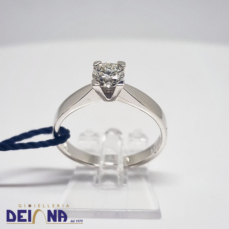 ReCarlo - MARIA TERESA Anello solitario Oro bianco 18 kt e diamante naturale