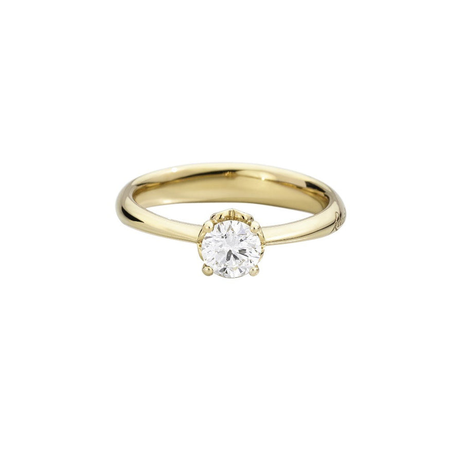 ReCarlo - ANNIVERSARY<br />Anello solitario<br />Oro giallo 18 kt e