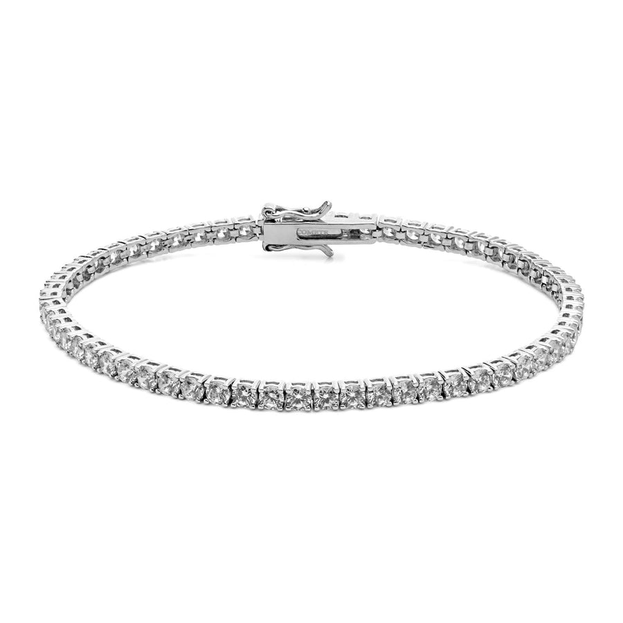 Comete Gioielli - Bracciale in Argento 925%, Zirconi bianchi. Mis 18cm