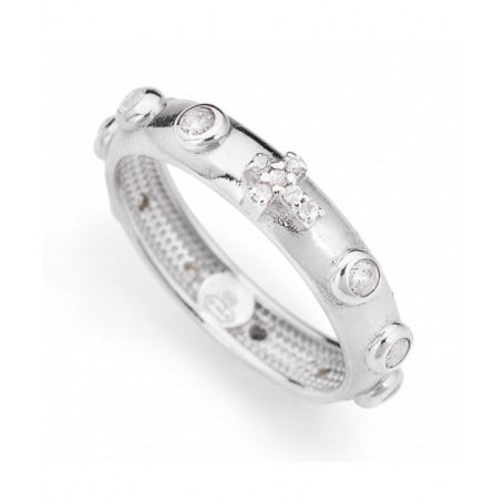 Amen - Anello Rosario Zirconi