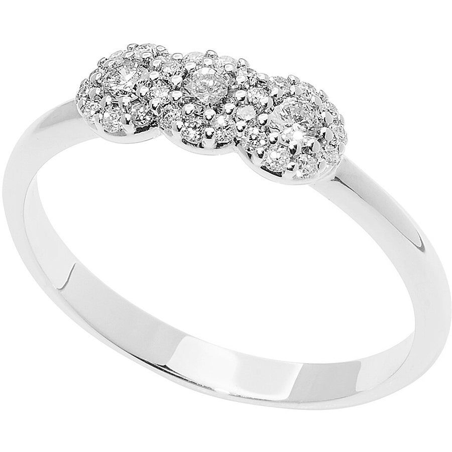 Comete Gioielli - Anello in Oro bianco 750. Diamanti bianchi P.Ct. 25 Colore G