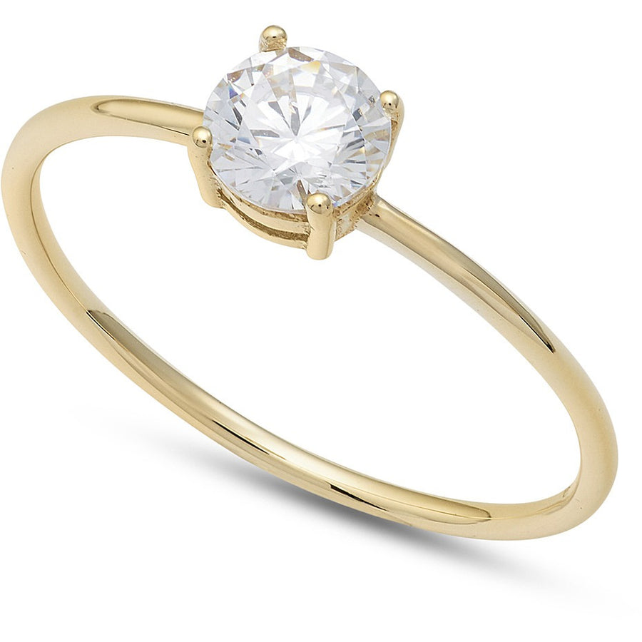 Ambrosia - Anello da donna tipo solitario in Oro Giallo 18Kt.