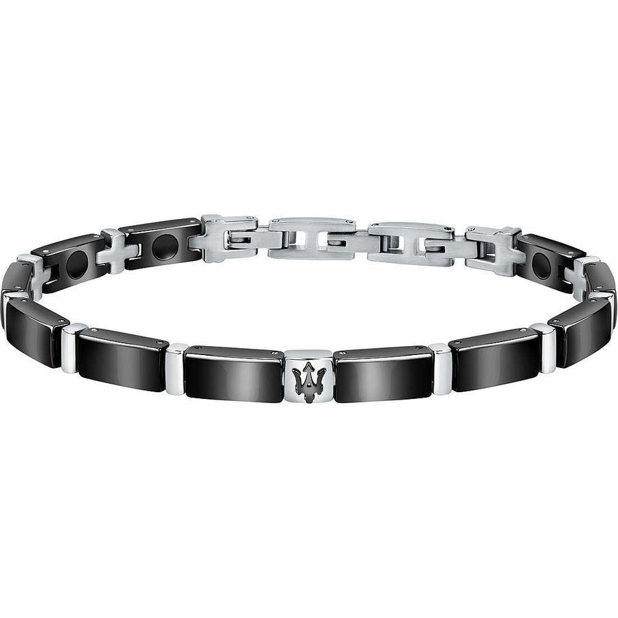 Maserati - Bracciale da uomo in acciaio e ceramica