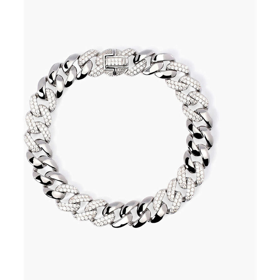 Bracciale con catena groumette e zirconi Un Gran Privilegio