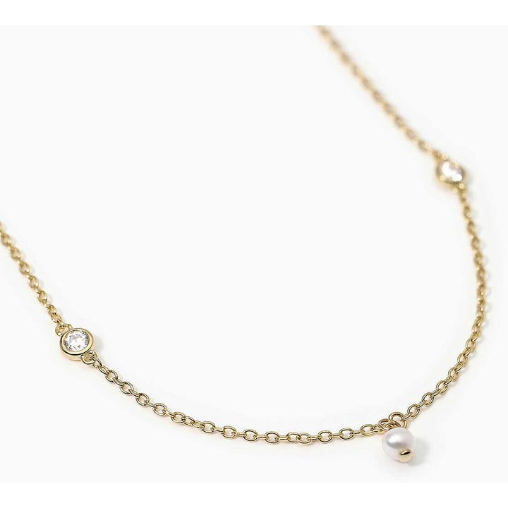 Mabina - Catena girovita in argento placcato oro con perle DUCHESSA
