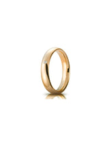 Fede Comoda Unoaerre 4 mm in oro giallo con diamante