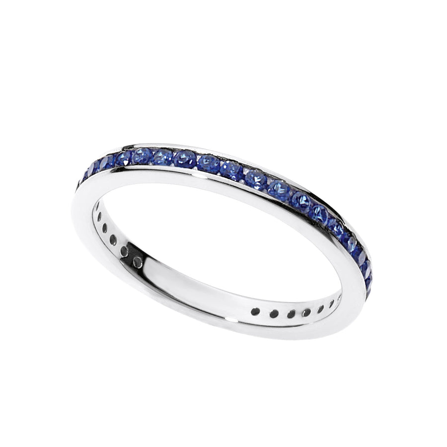 Comete Gioielli - Anello da donna Oro 750  . Cristallo Blu Ct. 0,50