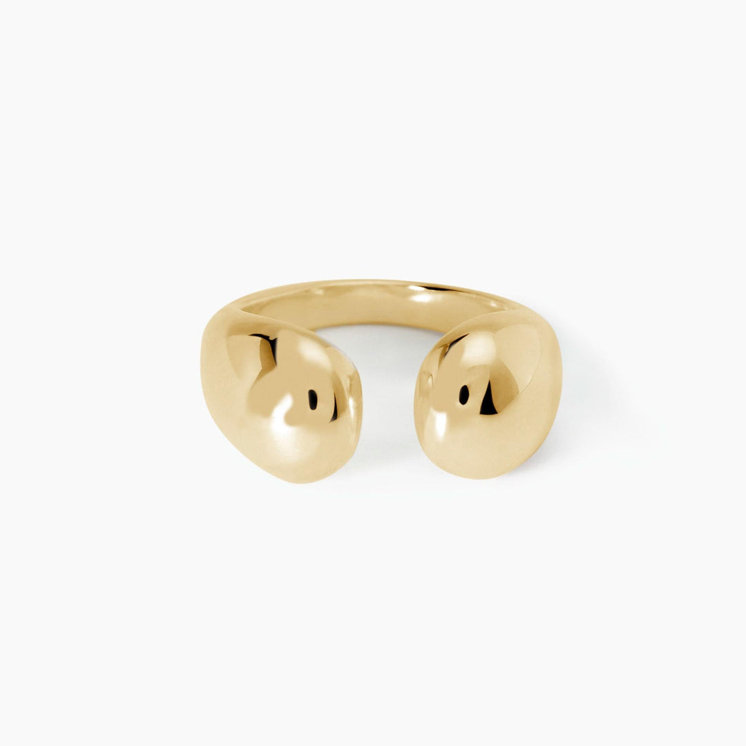 Anello chunky aperto BUONUMORE in argento dorato