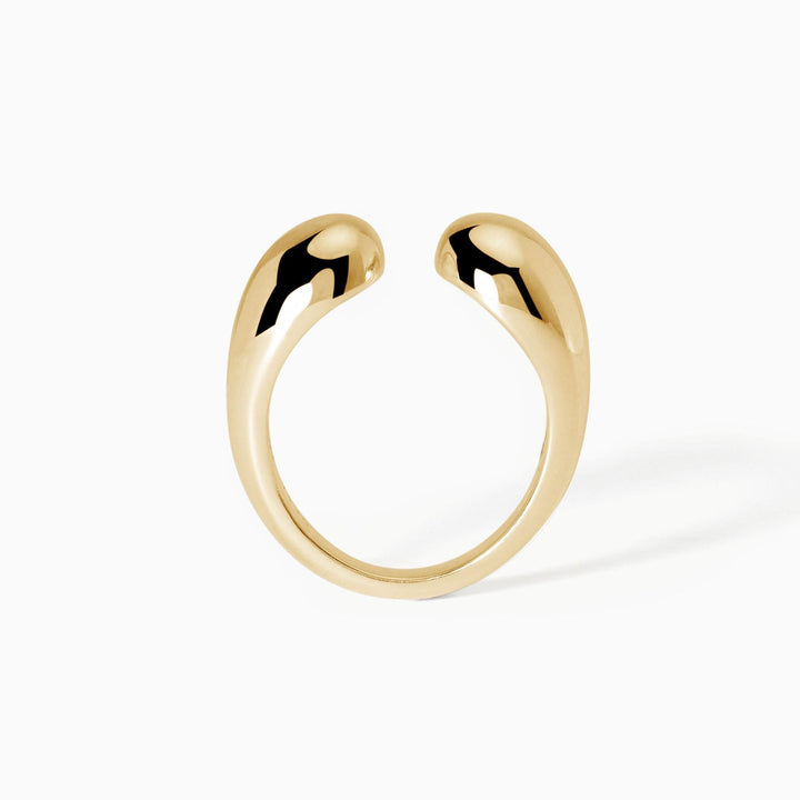 Anello chunky aperto BUONUMORE in argento dorato
