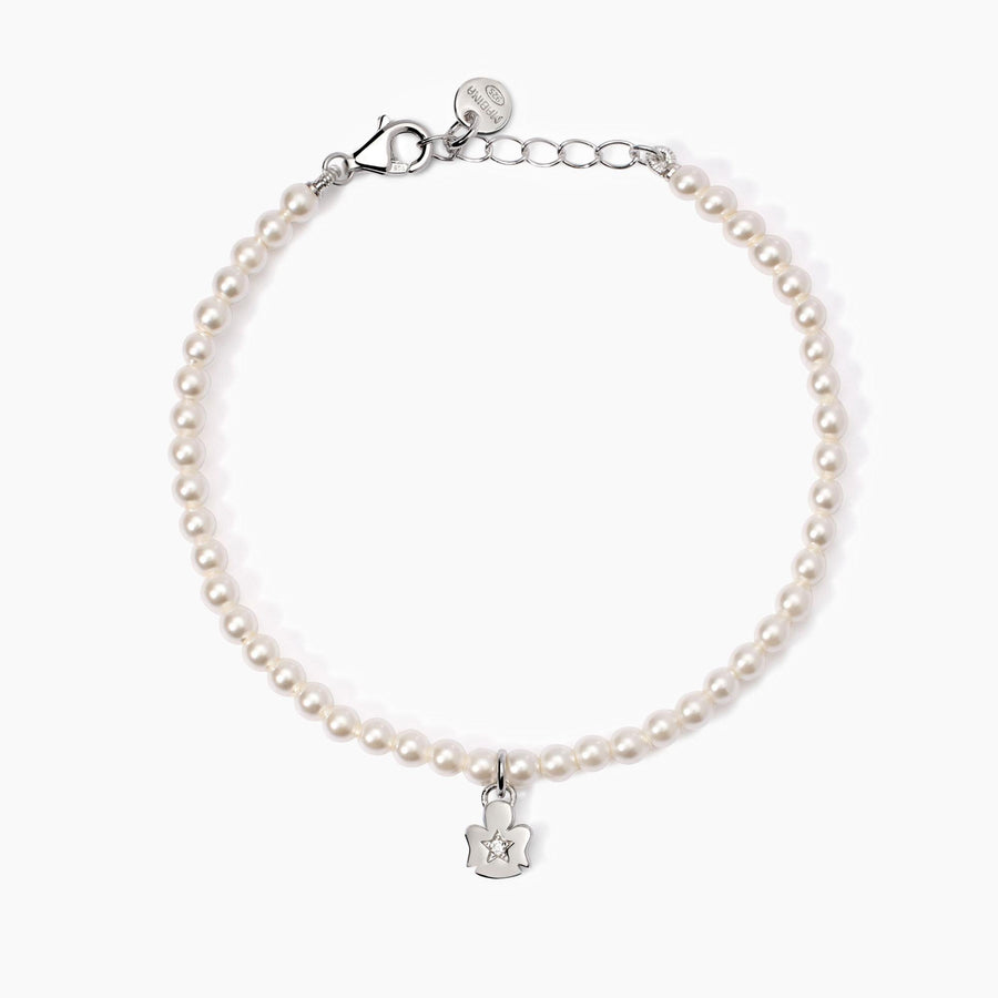 Bracciale da bambina BABY ANGEL con angioletto e perle conchiglia