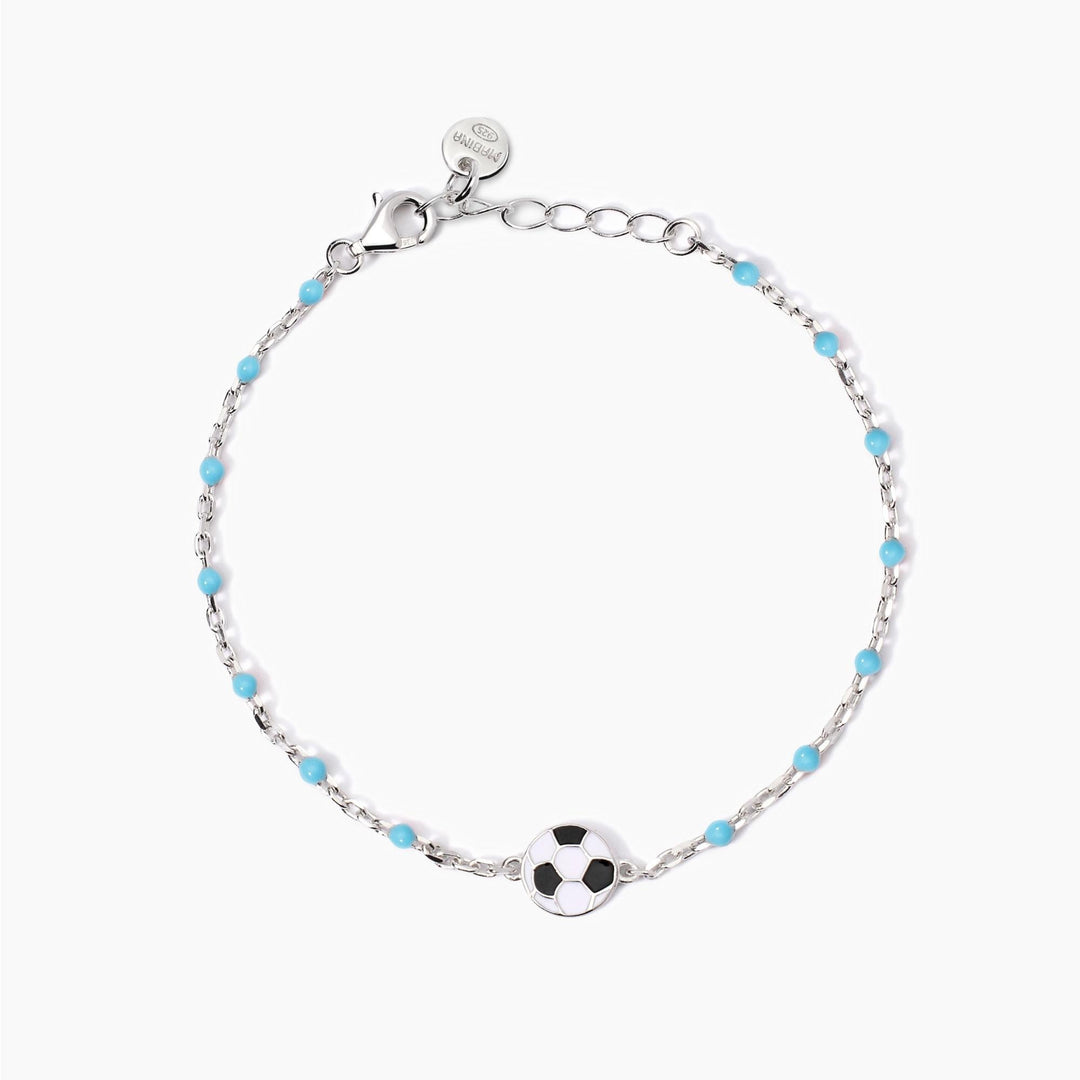 Bracciale da bambini W IL FOOTBALL con pallone e inserti azzurri