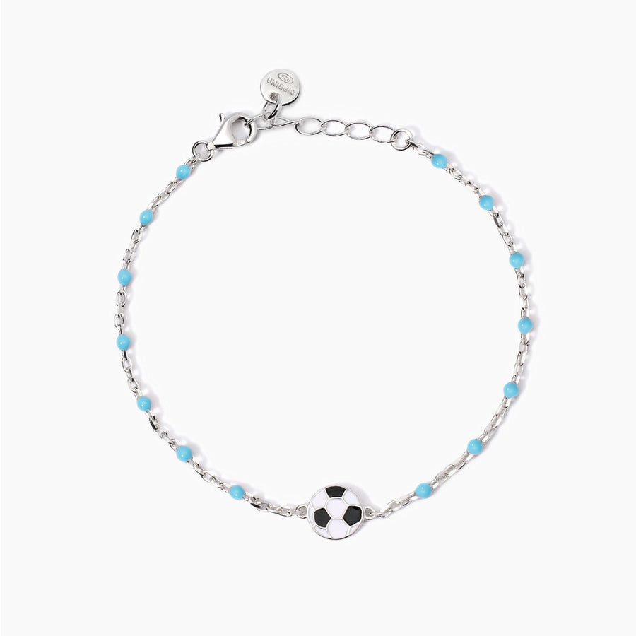 Bracciale da bambini W IL FOOTBALL con pallone e inserti azzurri