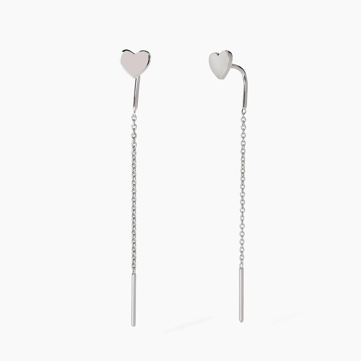 Orecchini pendenti SHINY in argento con cuore