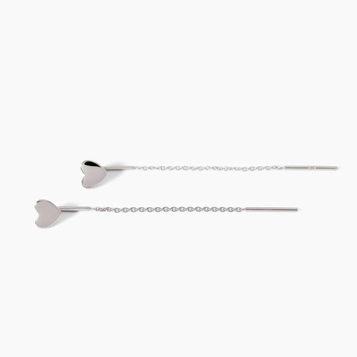 Orecchini pendenti SHINY in argento con cuore