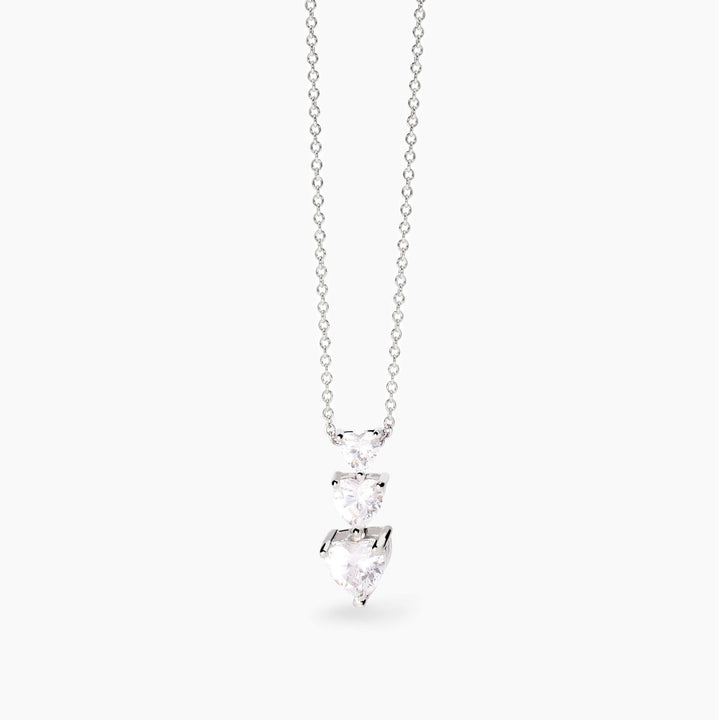 Girocollo LOVELY con tre cuori di zirconi
