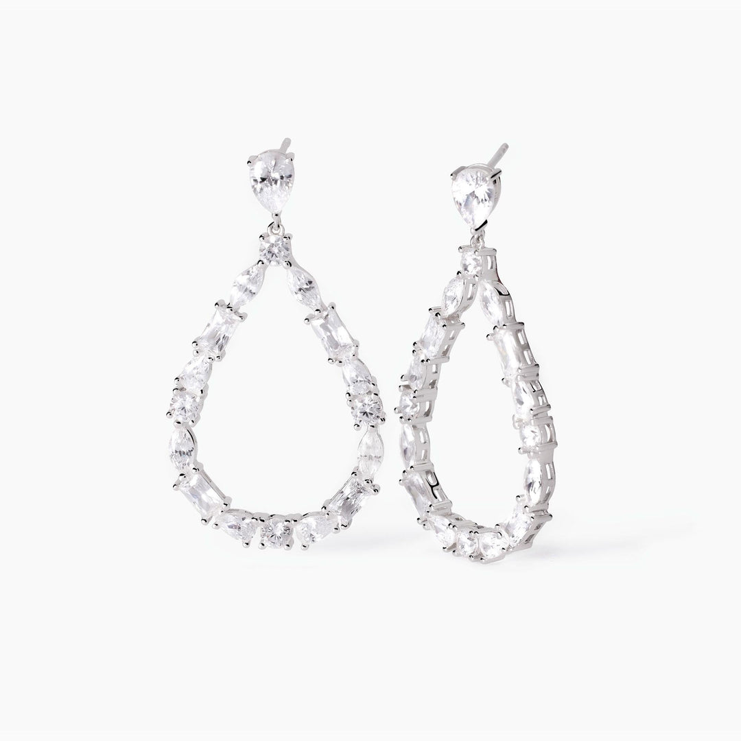 Orecchini pendenti LUXURY a goccia con zirconi