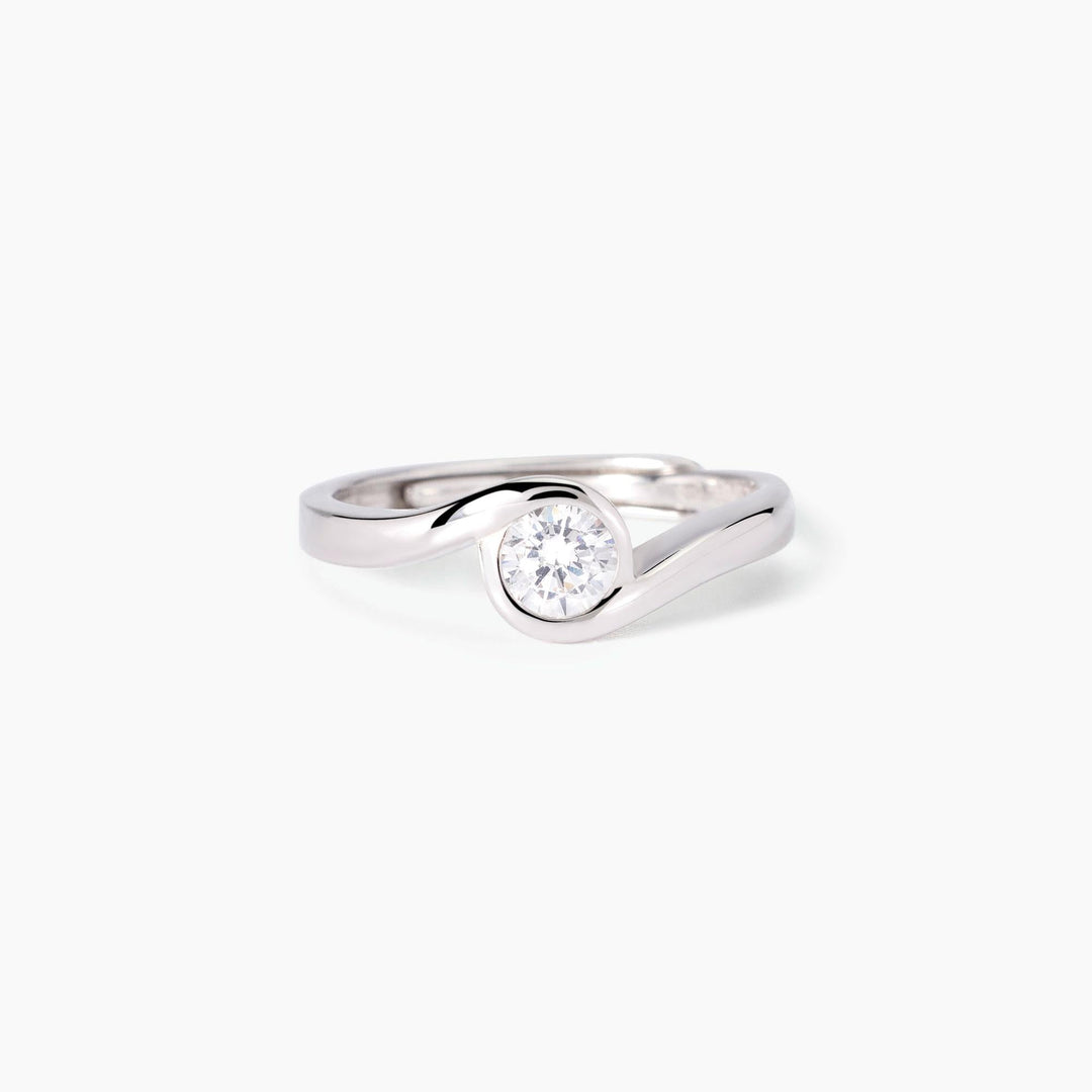 Anello BEATO TRA LE DONNE con zircone in argento