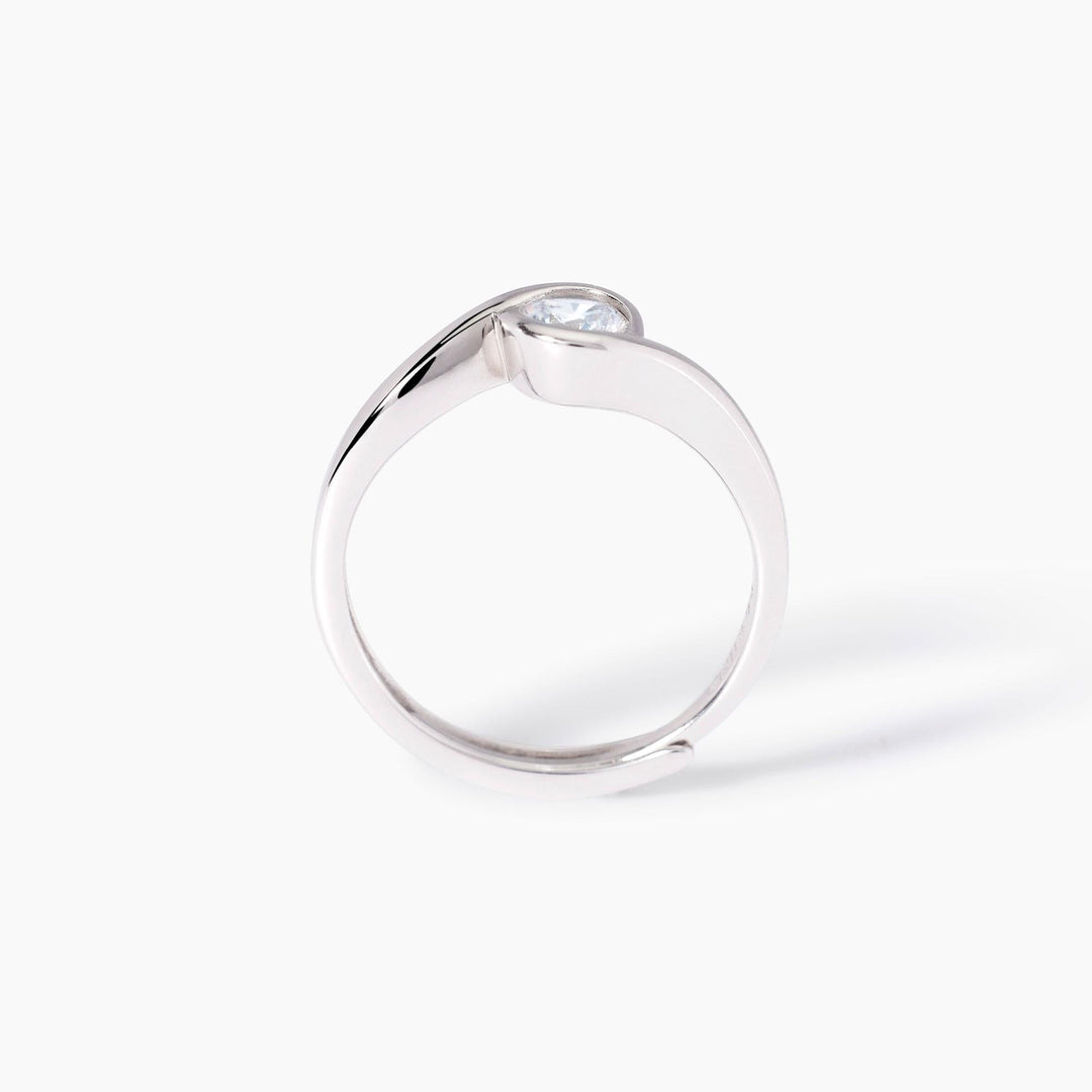 Anello BEATO TRA LE DONNE con zircone in argento