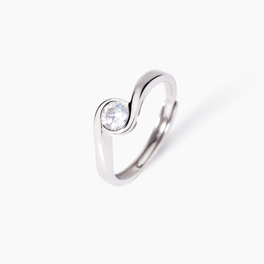 Anello BEATO TRA LE DONNE con zircone in argento