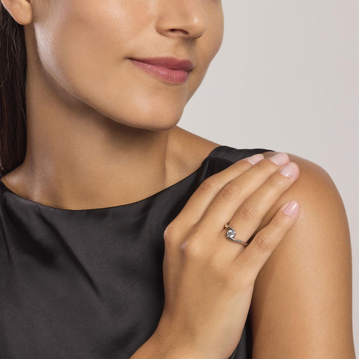 Anello BEATO TRA LE DONNE con zircone in argento
