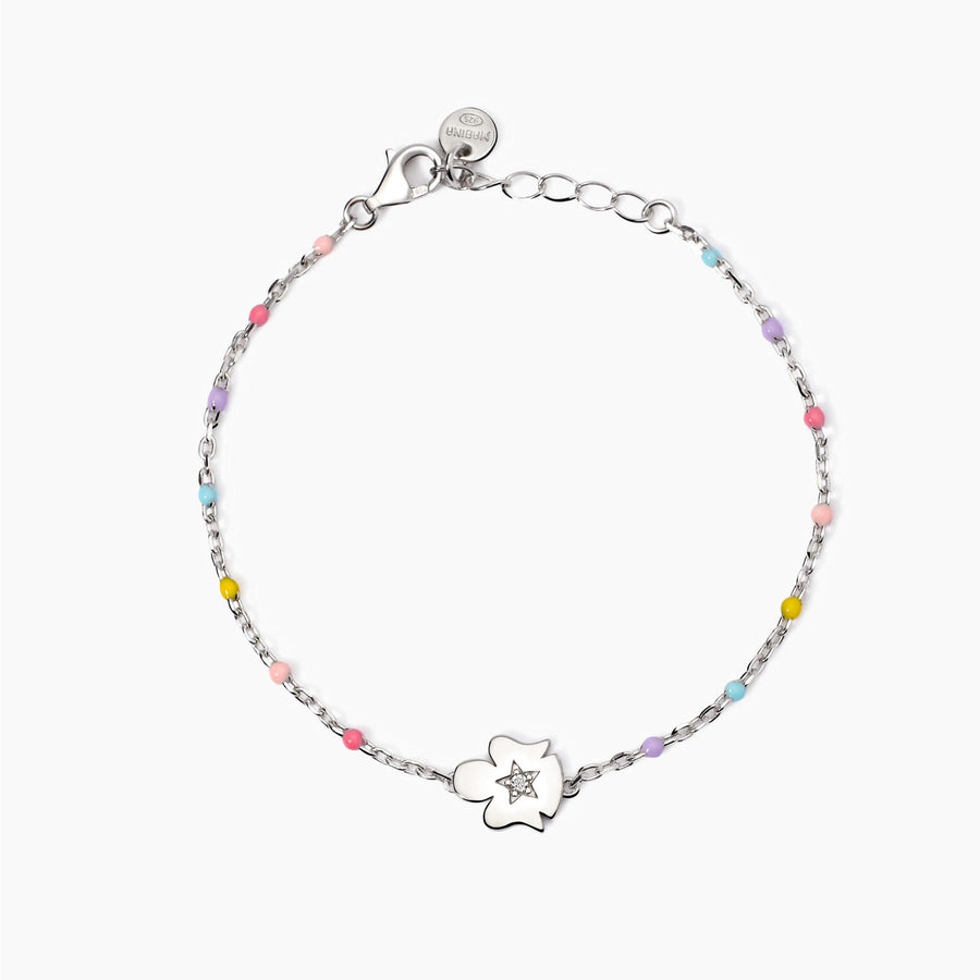 Bracciale da bambina BABY ANGEL con angioletto e inserti colorati