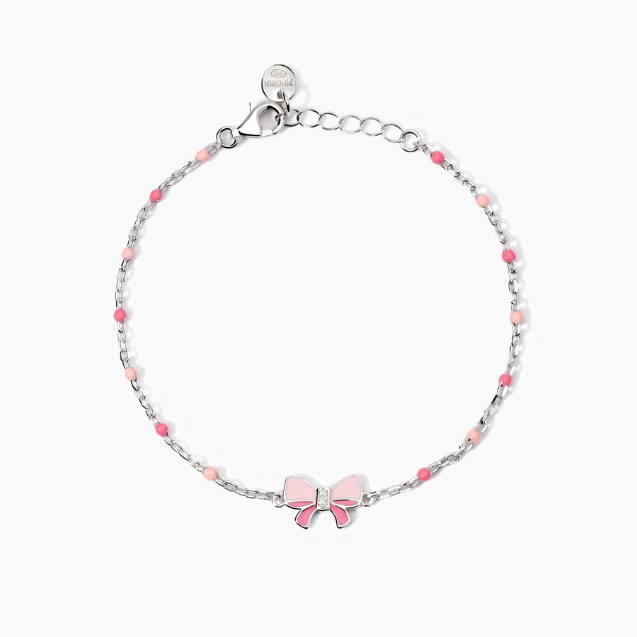 Bracciale da bambina PINK LADY con fiocco rosa smaltato