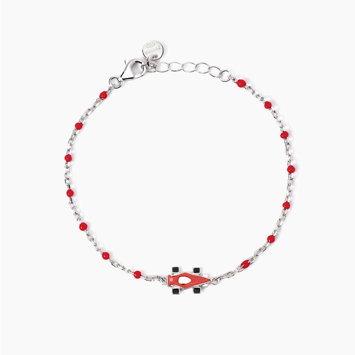 Bracciale da bambino RACING con macchinina da corsa smaltata