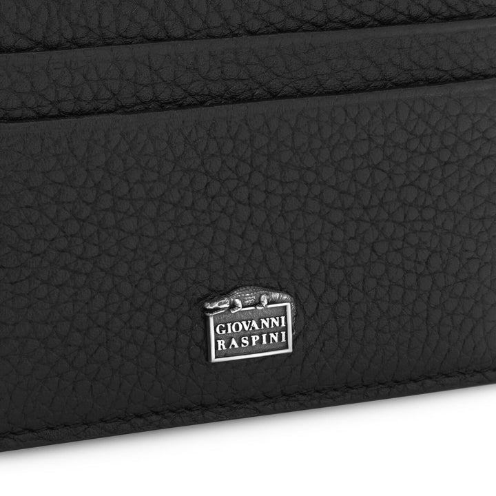 Portacarte con zip pelle goffrata - Portacarte in pelle e decoro iconico in Arge