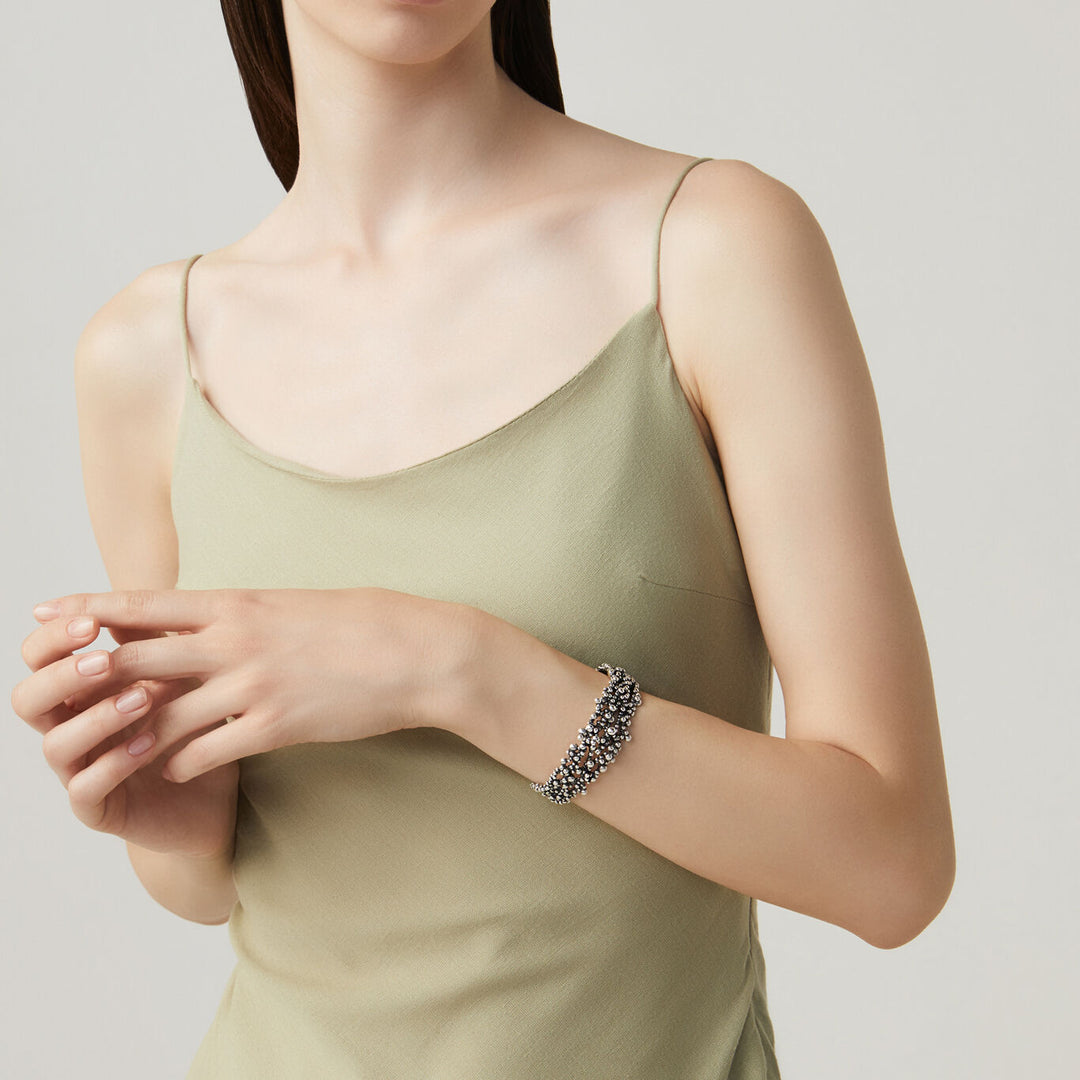 Bangle Perlage - Bracciale rigido in Argento 925