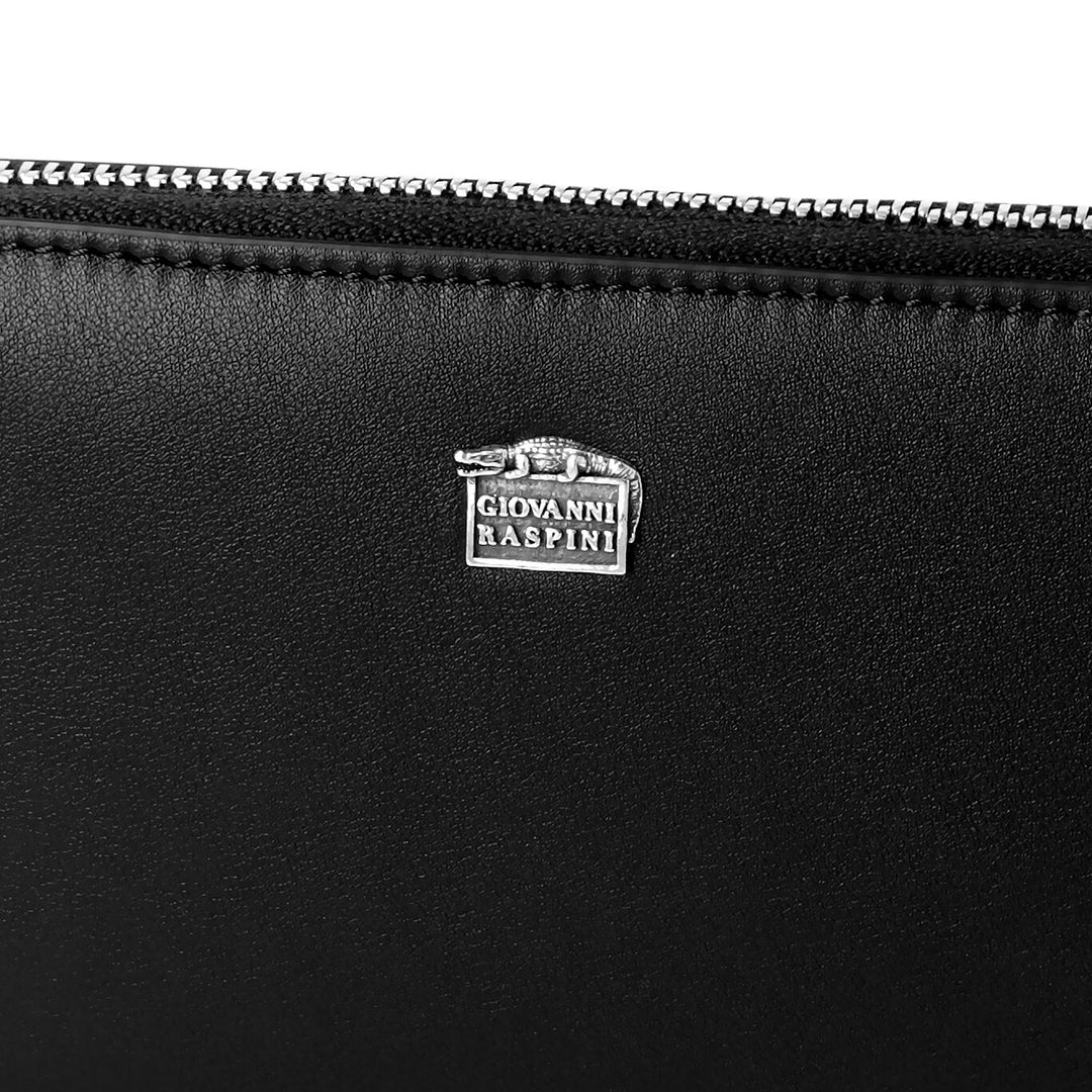 Portafoglio con zip grande Pelle liscia