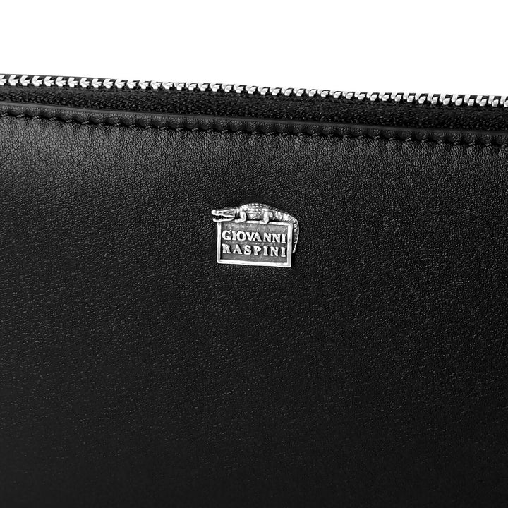 Portafoglio con zip grande Pelle liscia