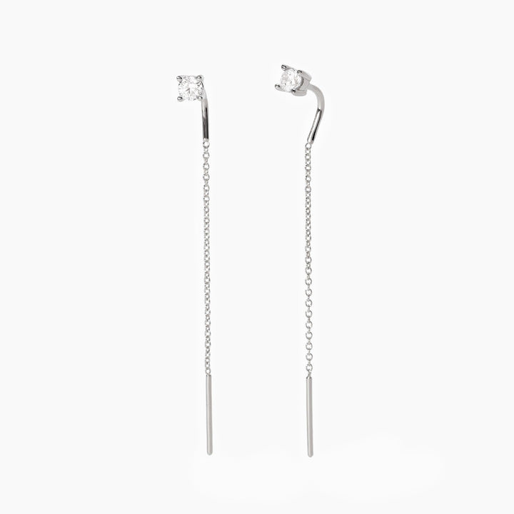 Orecchini pendenti SHINY in argento con punto luce